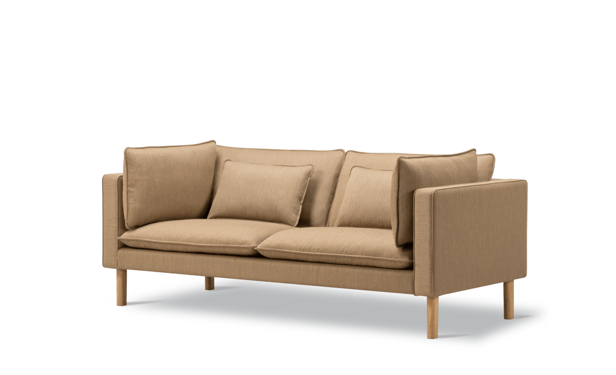 Fredericia Jota sofa på ben, 185 cm, 2-seter. Velg tekstil og armputer