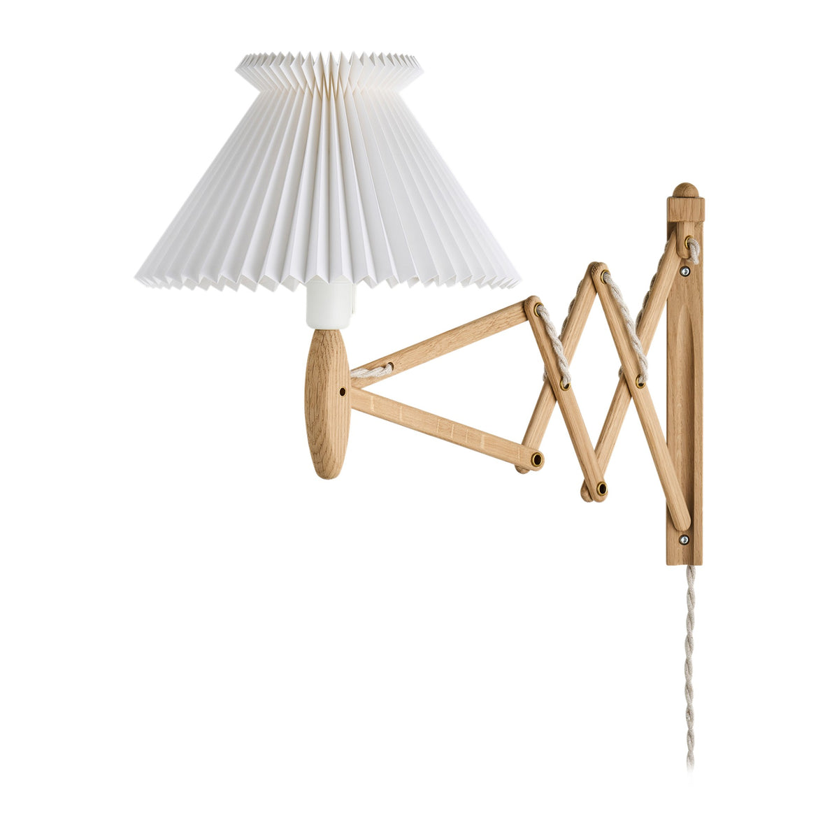 LE KLINT Sax 224 Anniversary vegglampe, kort arm, papirskjerm