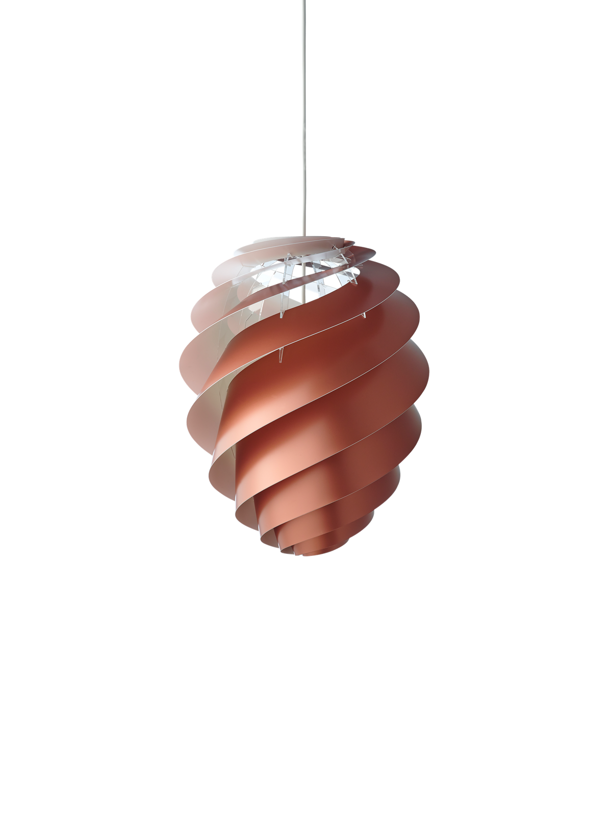 LE KLINT Modell 1312 Swirl 2 pendel – Medium – Ø36 × H45 cm, Standard / kobber