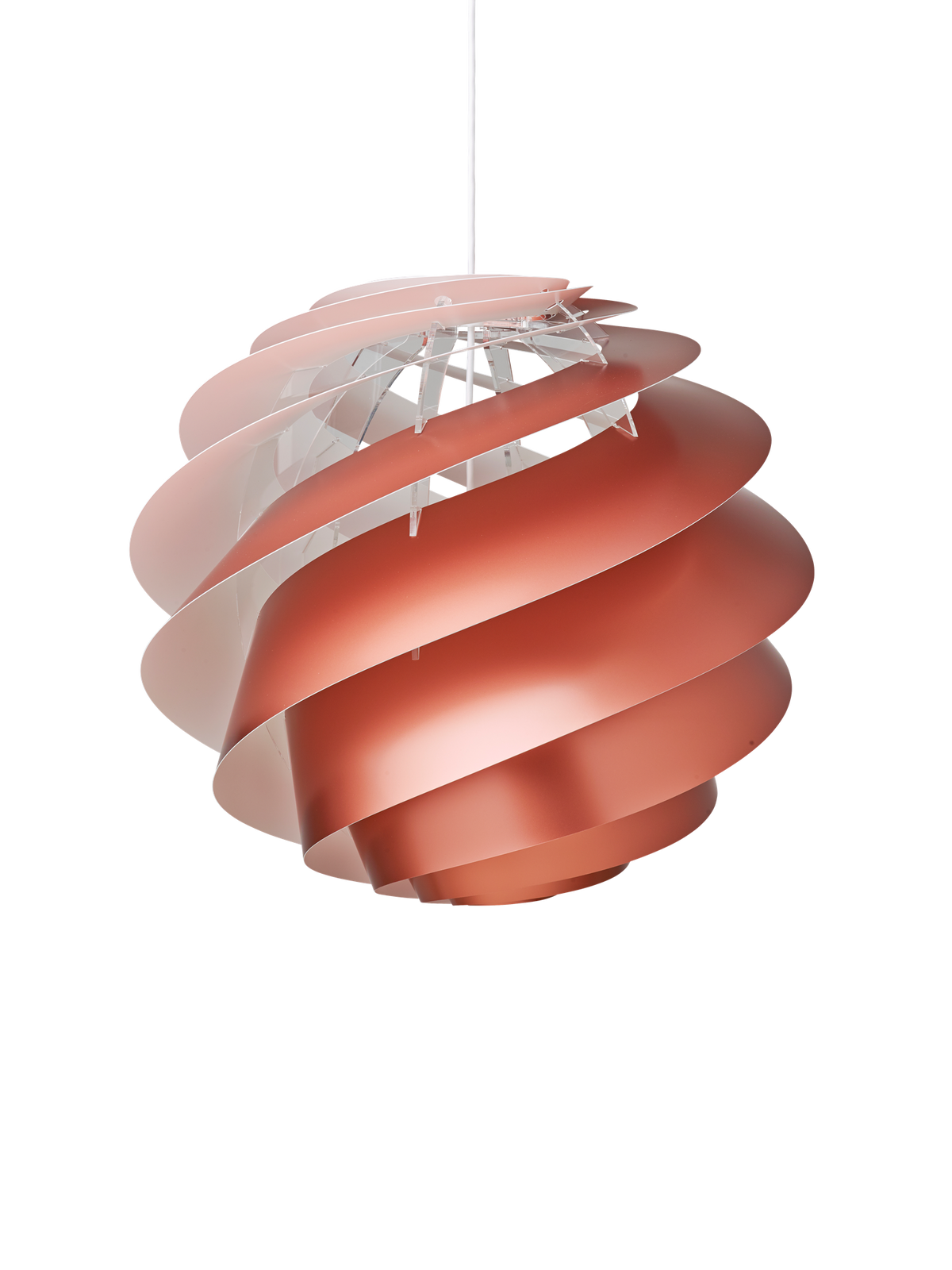 LE KLINT Modell 1313 Swirl 3 pendel – Large – Ø65 × H60 cm, Standard / kobber