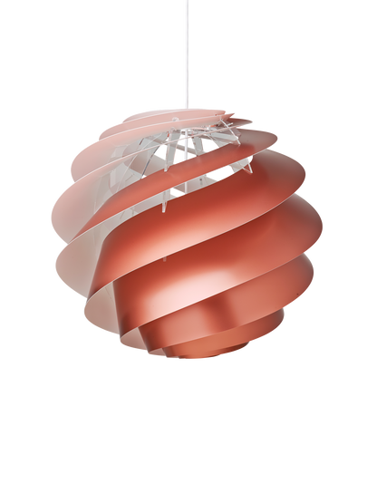 LE KLINT Modell 1313 Swirl 3 pendel – Large – Ø65 × H60 cm, Standard / kobber