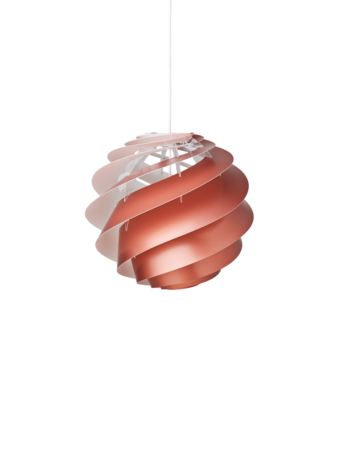 LE KLINT Modell 1313 Swirl 3 pendel – Medium – Ø40 × H35 cm, Standard / kobber