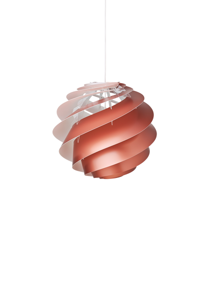 LE KLINT Modell 1313 Swirl 3 pendel – Medium – Ø40 × H35 cm, Standard / kobber