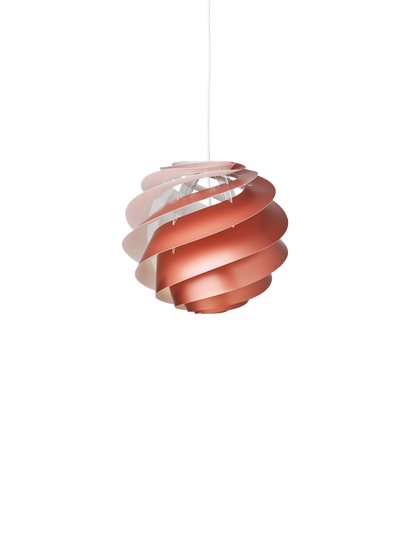 LE KLINT Modell 1313 Swirl 3 pendel – Small – Ø32 × H30 cm, Standard / kobber