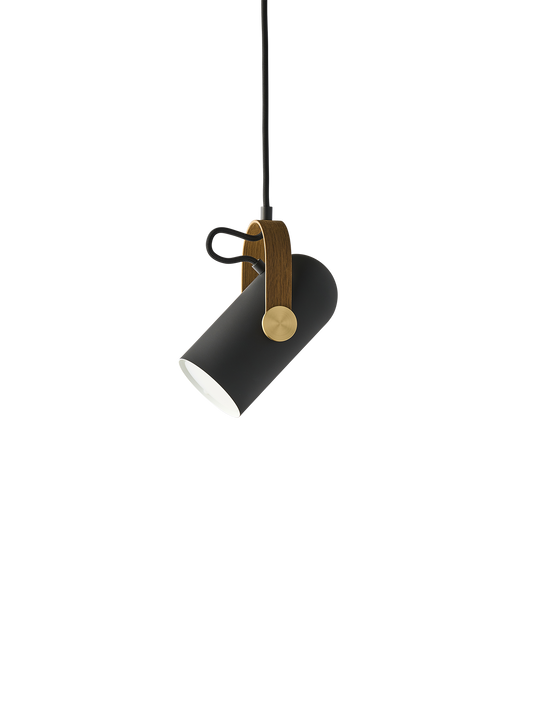 LE KLINT Modell 162 Carronade II pendel – Small – Ø12 × H24 cm, Røkt eik / messing