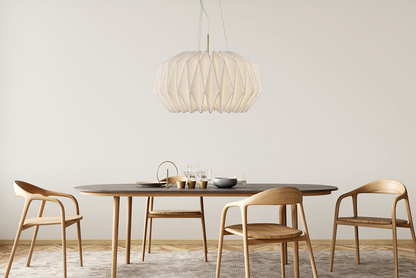 LE KLINT Modell 164 Softly Pleated I XL pendel Ø94 cm i interiør