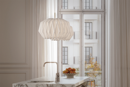LE KLINT Modell 164 Softly Pleated I pendel i interiør