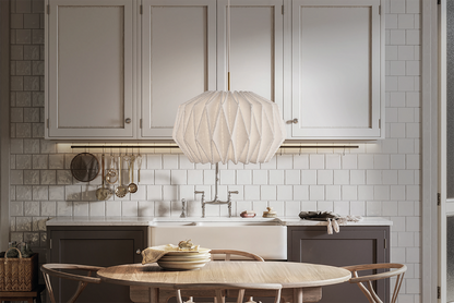 LE KLINT Modell 164 Softly Pleated I pendel i interiør