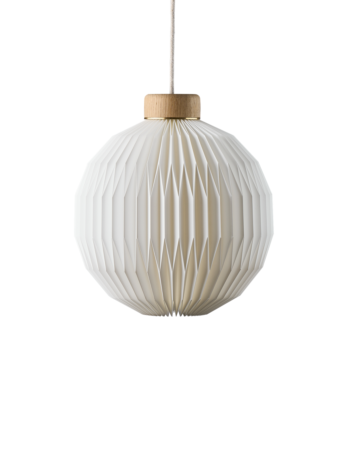 LE KLINT Modell 180 pendel – Medium – Ø33 × H35 cm, Lys eik, Standard (plastfolie)