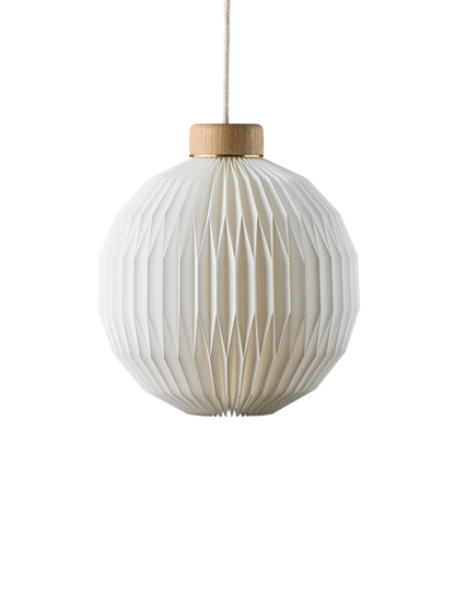 LE KLINT Modell 180 pendel – Medium – Ø33 × H35 cm, Lys eik, Standard (plastfolie)