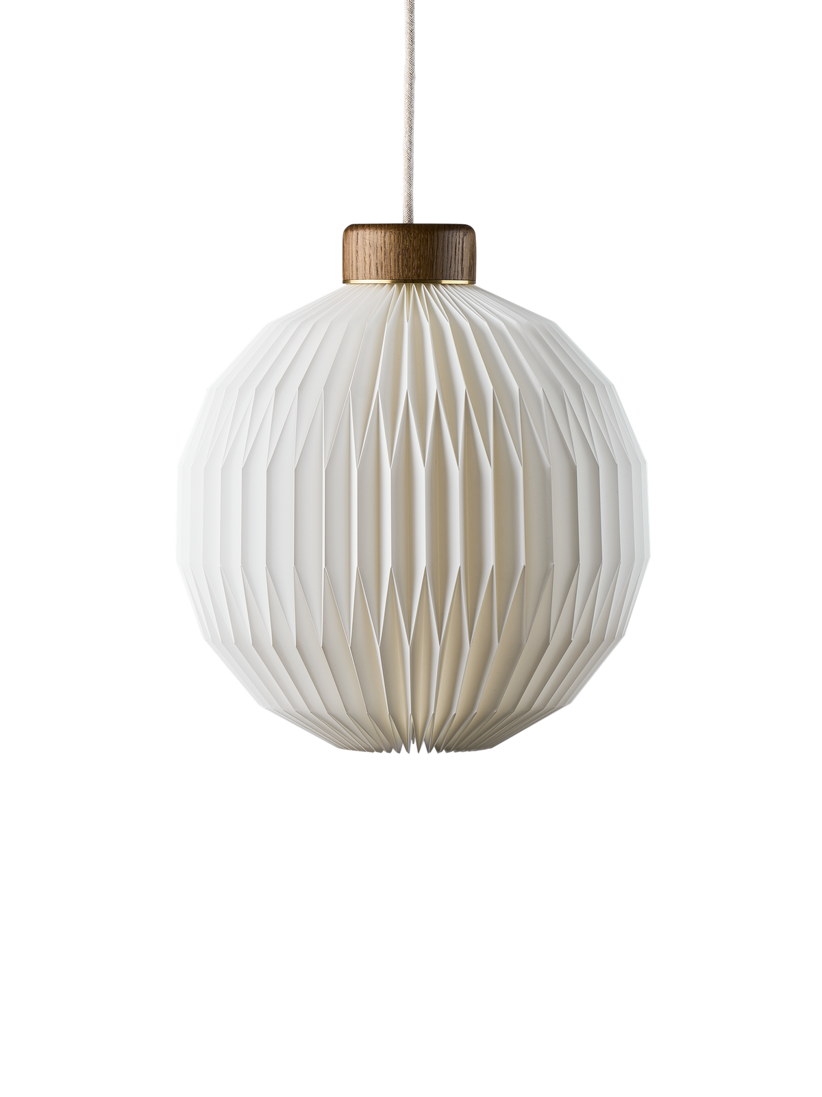 LE KLINT Modell 180 pendel – Medium – Ø33 × H35 cm, Røkt eik, Standard (plastfolie)
