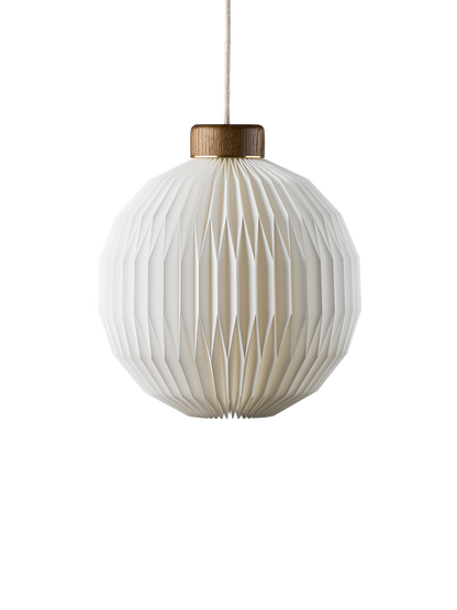 LE KLINT Modell 180 pendel – Medium – Ø33 × H35 cm, Røkt eik, Standard (plastfolie)