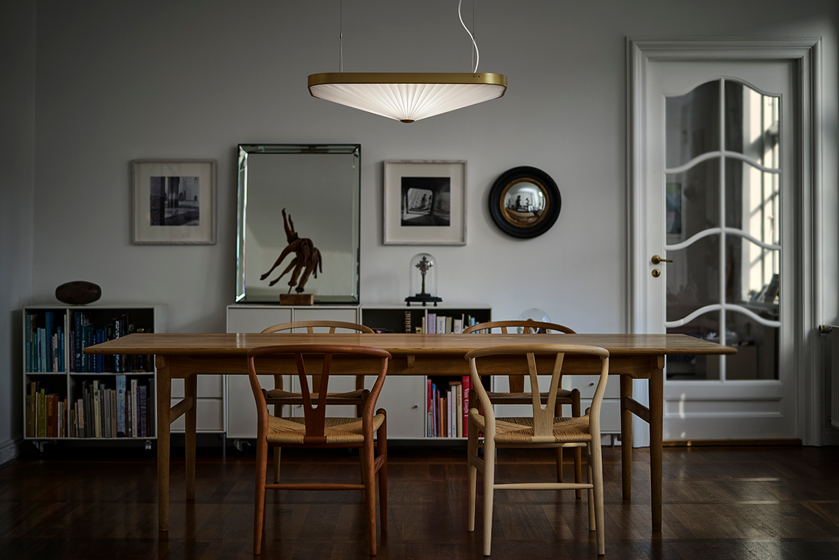 LE KLINT Modell 197 Celine pendel L80 cm i interiør