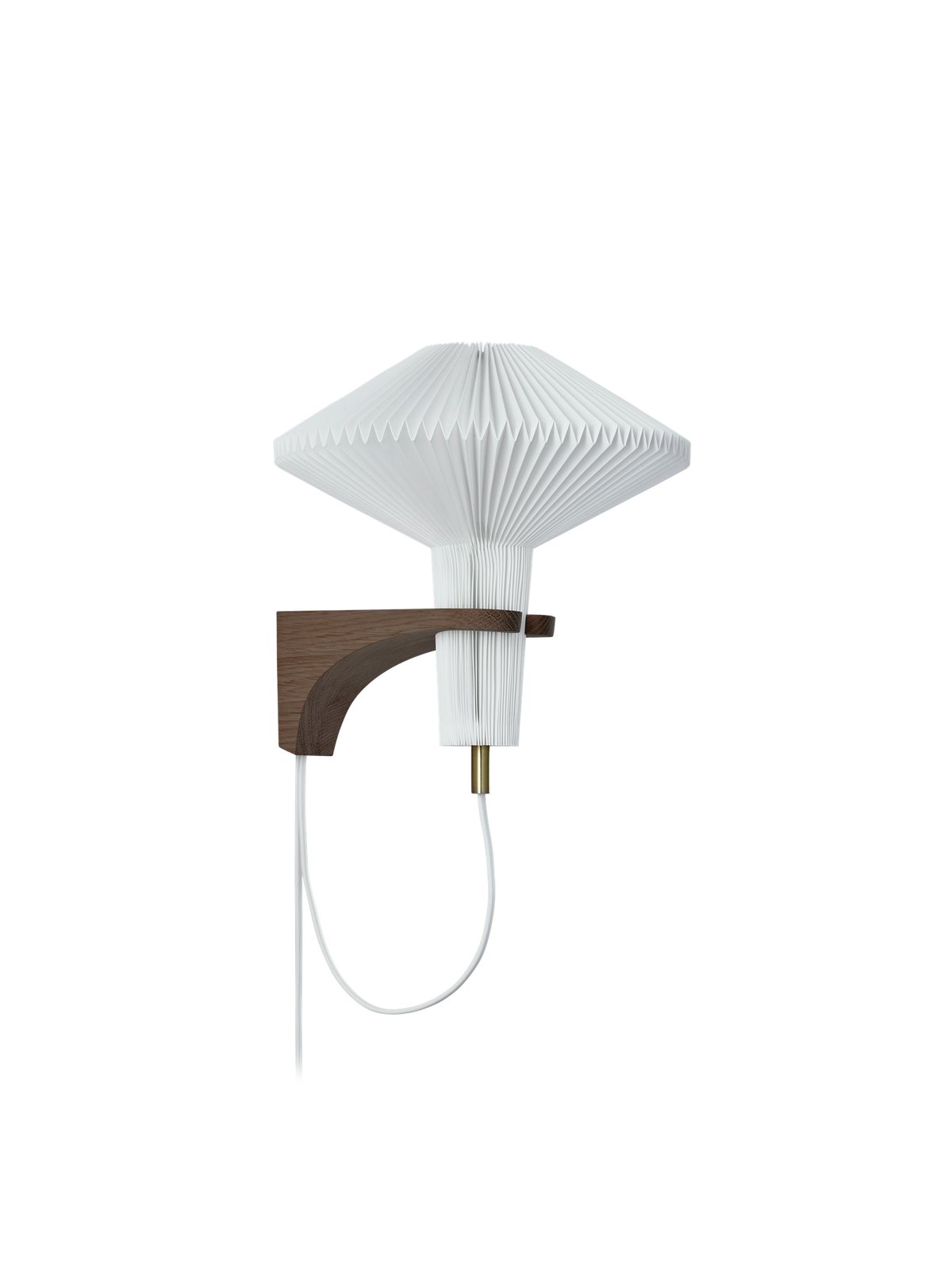 LE KLINT Modell 204 Mushroom vegglampe – Røkt eik
