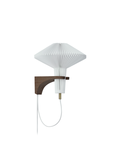 LE KLINT Modell 204 Mushroom vegglampe – Røkt eik