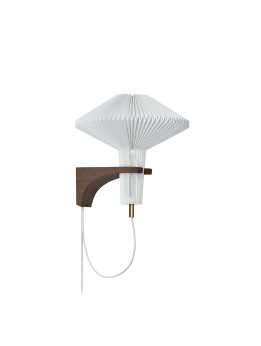 LE KLINT Modell 204 Mushroom vegglampe – Røkt eik
