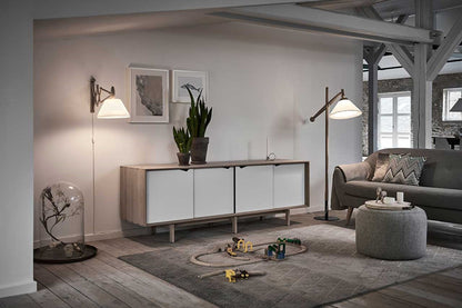 LE KLINT Sax 223 vegglampe, kort arm, skjerm 2/17 i interiør