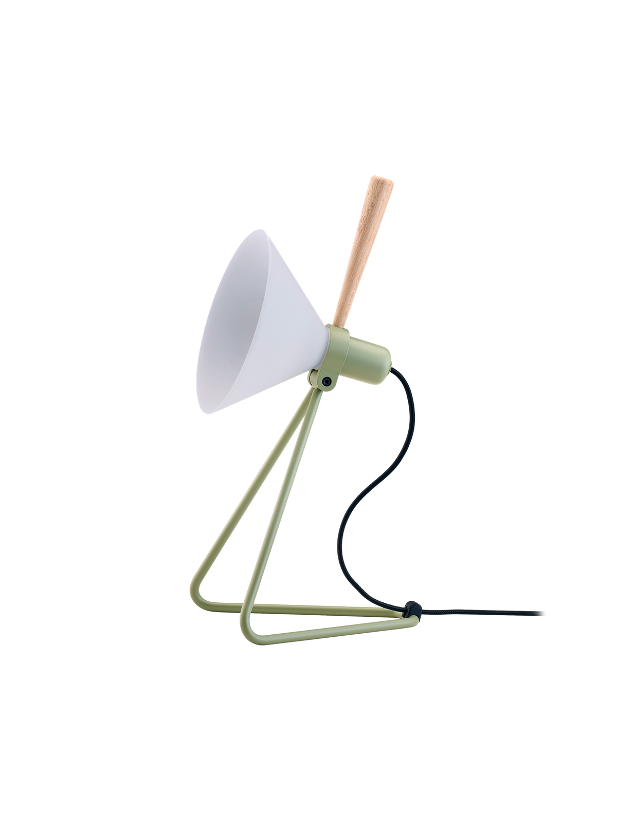 LE KLINT Modell 356 Spot bord- og vegglampe – Olive Green / lys eik