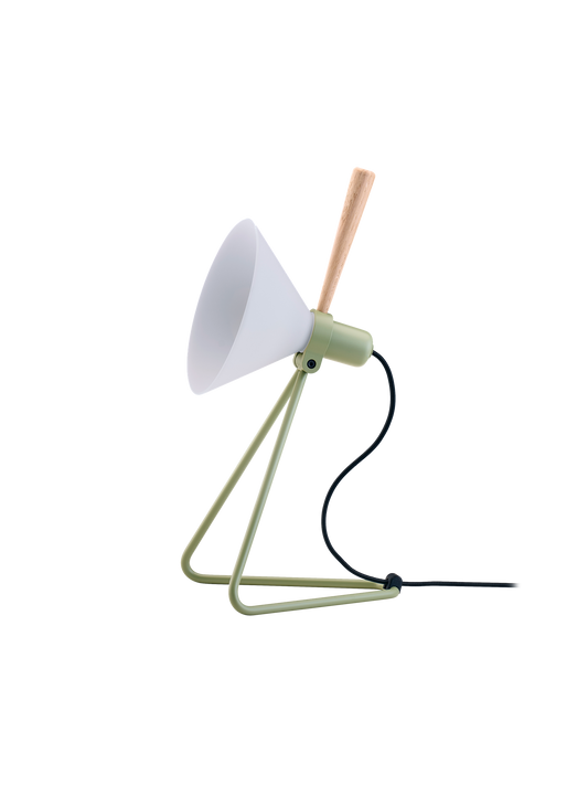 LE KLINT Modell 356 Spot bord- og vegglampe – Olive Green / lys eik
