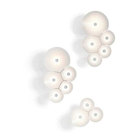 Luceplan Bulbullia vegg-/taklampe, 3 bobler