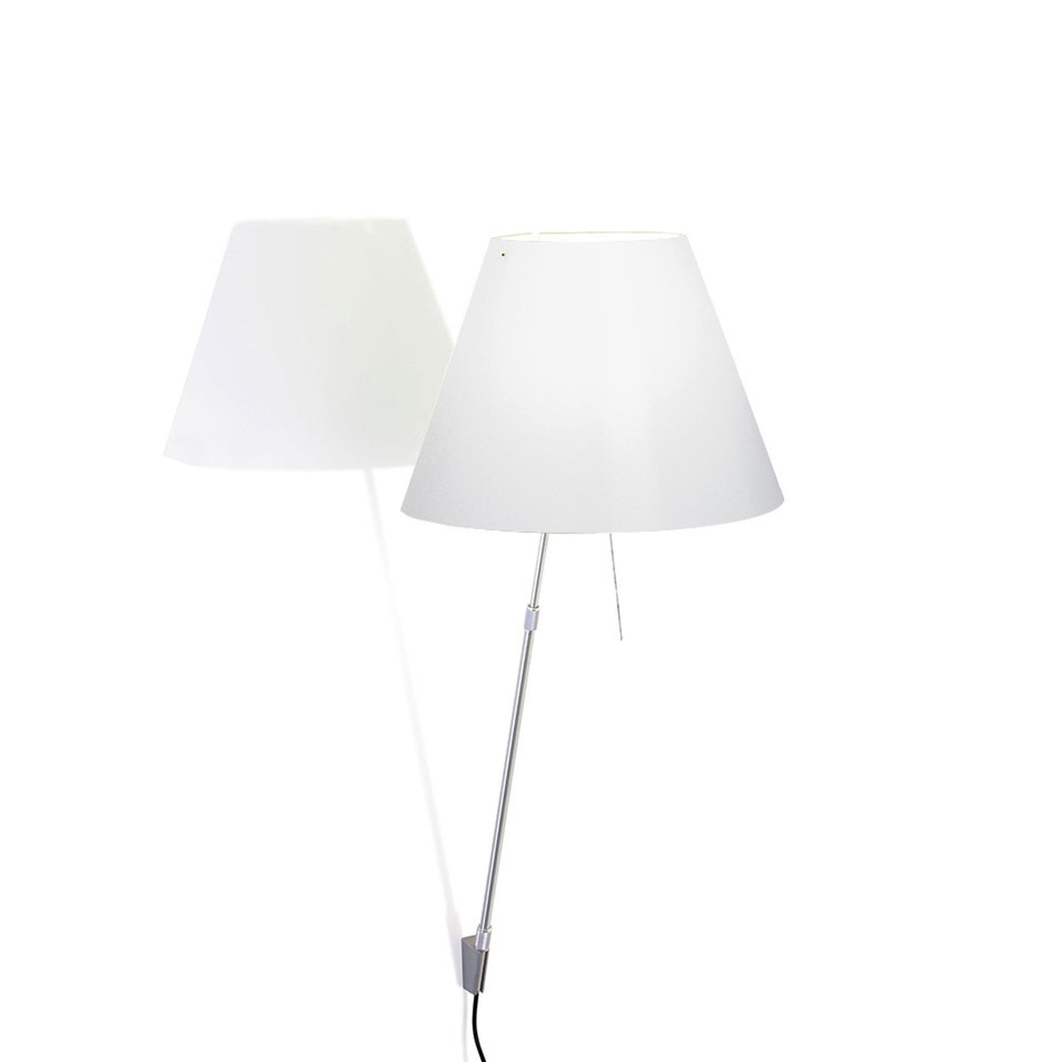 Luceplan Costanza vegglampe, teleskopisk med dimmer. Velg farge