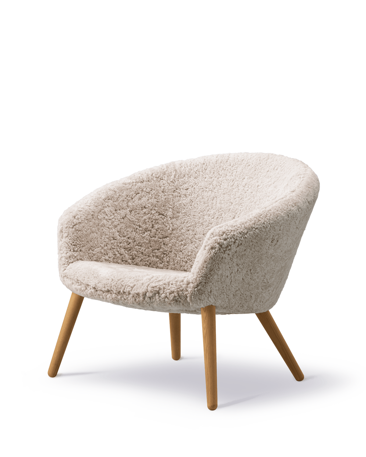 Fredericia Ditzel Lounge Chair trestell, saueskinn. Velg sete og treverk
