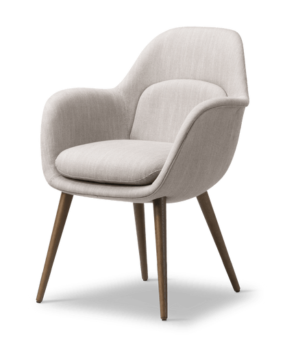 Fredericia Swoon Dining Armchair trestell. Velg tekstil