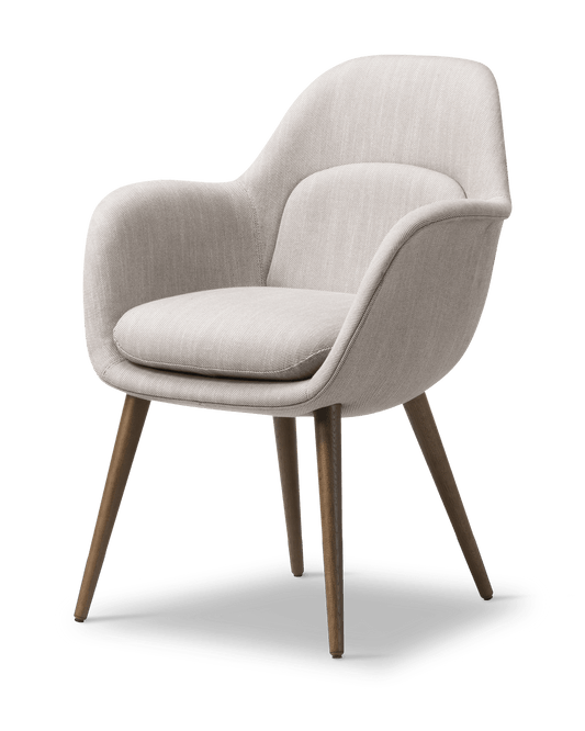 Fredericia Swoon Dining Armchair trestell. Velg tekstil