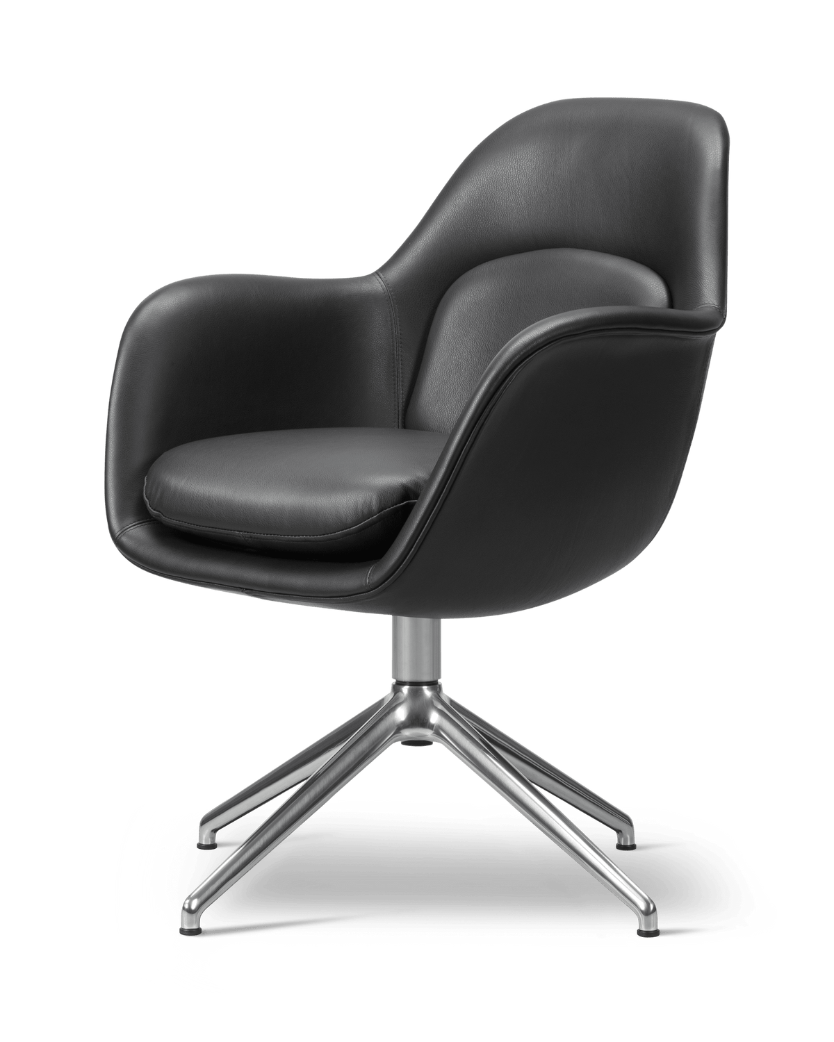 Fredericia Swoon Dining Armchair dreiefot. Velg tekstil
