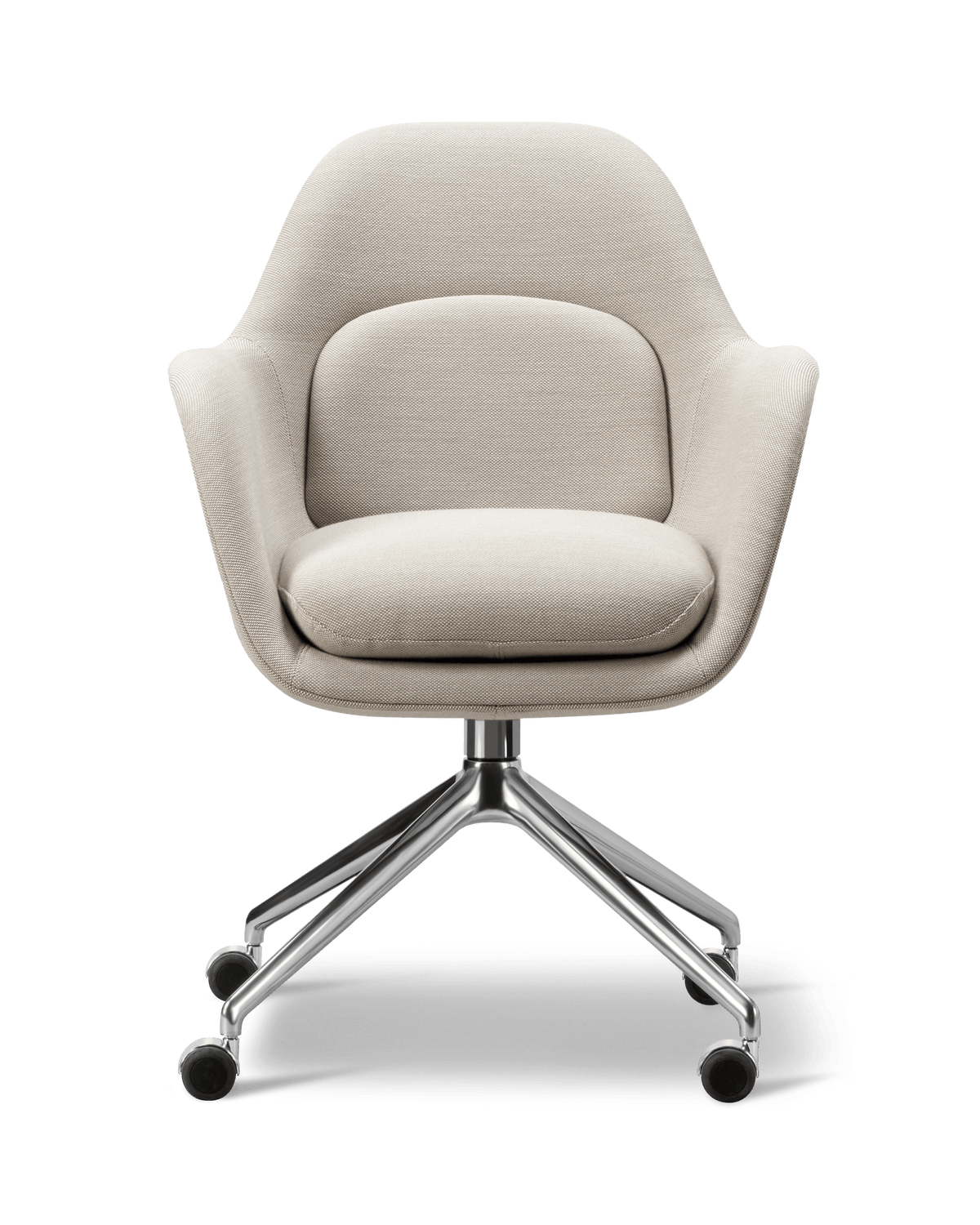 Fredericia Swoon Dining Armchair dreiefot. Velg tekstil