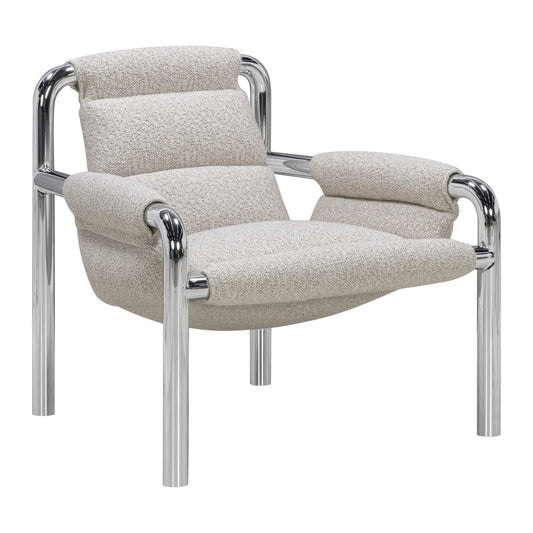 Wendelbo Atli loungestol med forkrommede ben, Bosa col. 04