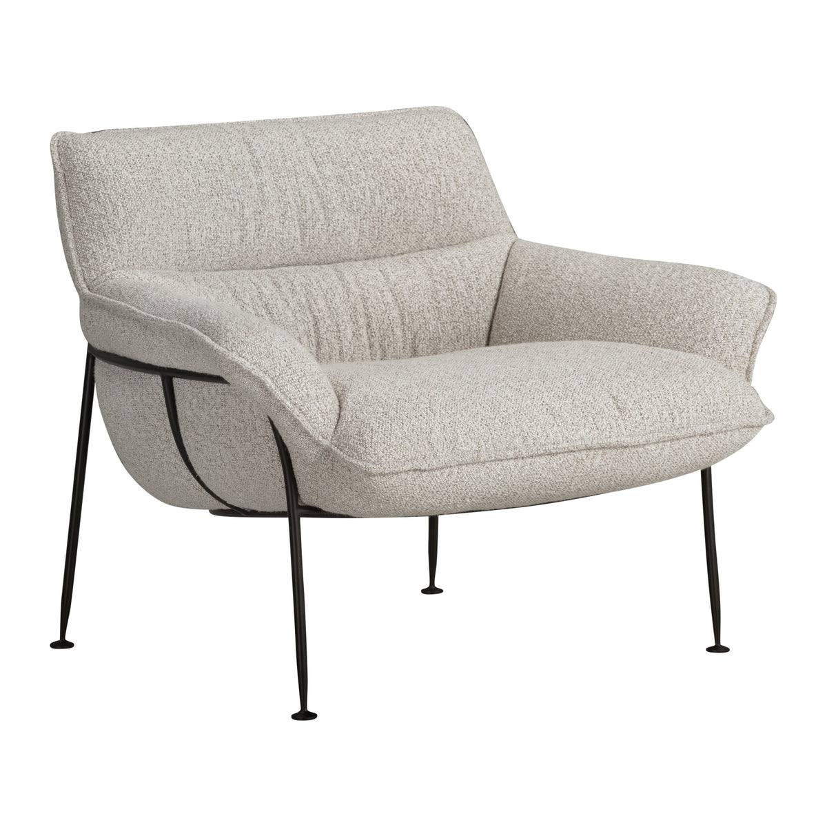 Wendelbo Duvet loungestol, svarte ben – Bosa 04