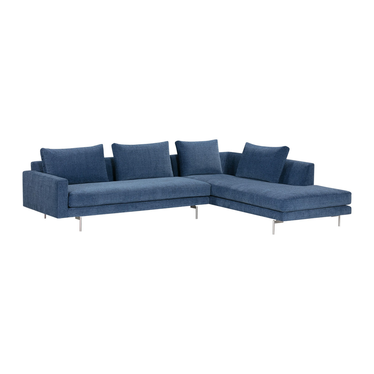 Wendelbo Edge V2 modulsofa, modul 11 + 33 – Zest 12, børstet stål ben
