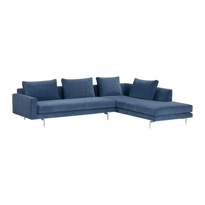 Wendelbo Edge V2 modulsofa, modul 11 + 33 – Zest 12, børstet stål ben