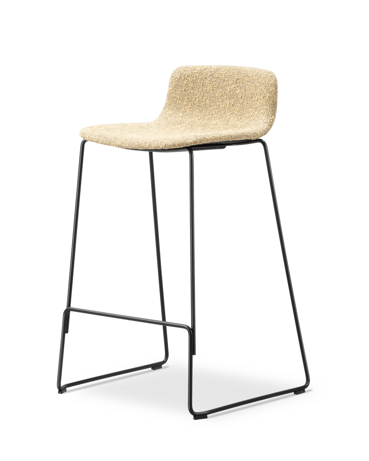 Fredericia Pato Sledge Stool fullpolstret. Velg tekstil