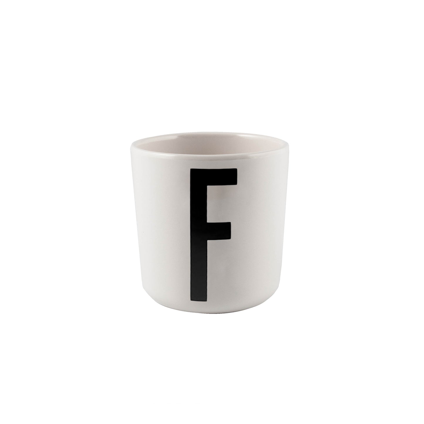 Design Letters F Melamin Kopp, Hvit