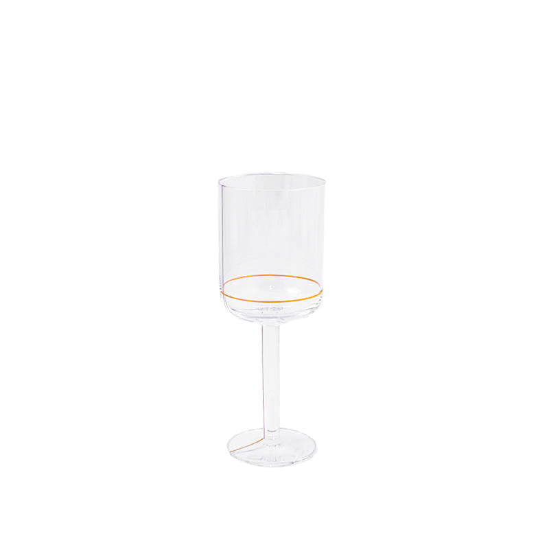 HAY Colour White Wine Glass with Gold Lines