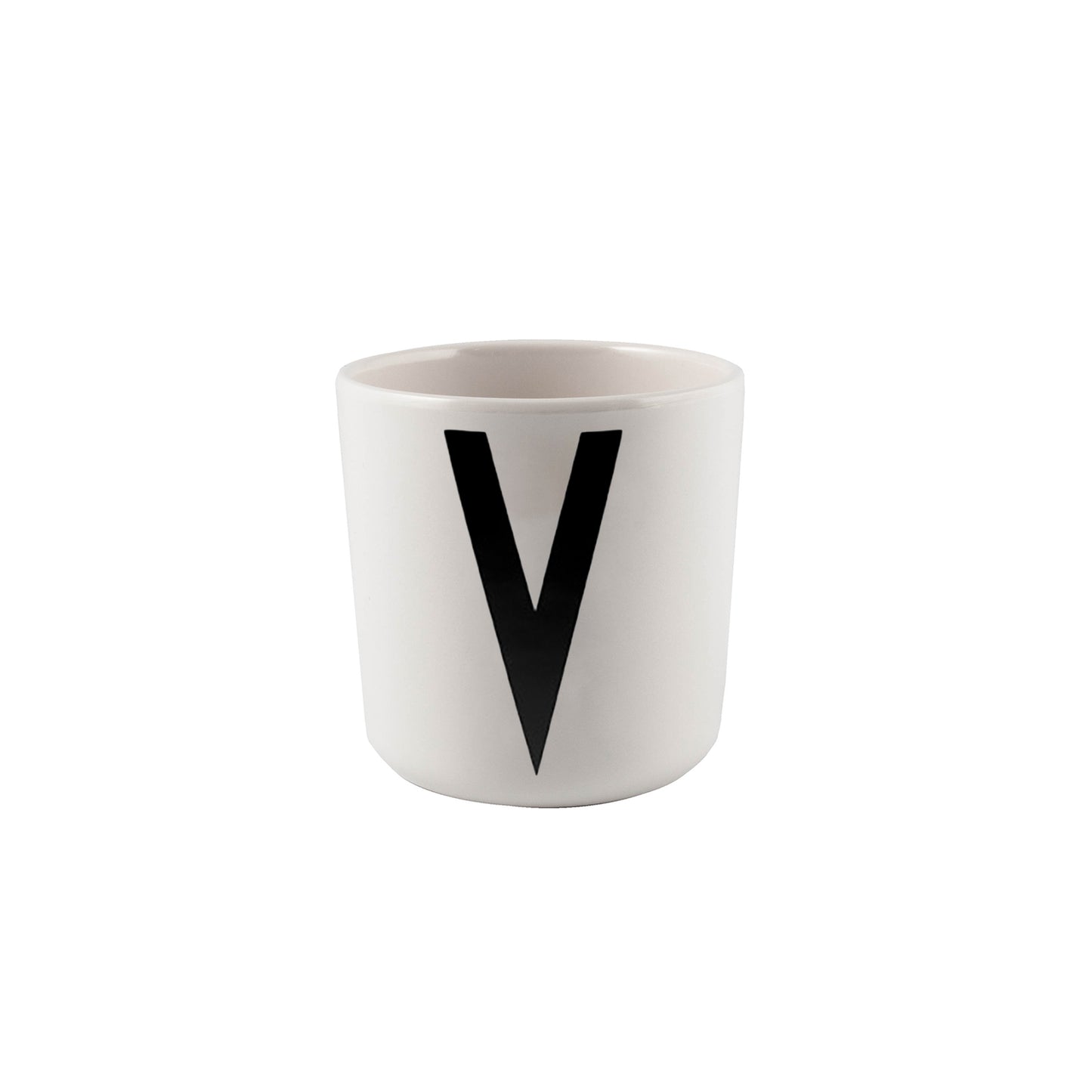 Design Letters V Melamin Kopp, Hvit