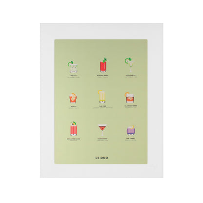 Image Republic Le Duo plakat "PLANCHE COCKTAILS" 40X50 cm.