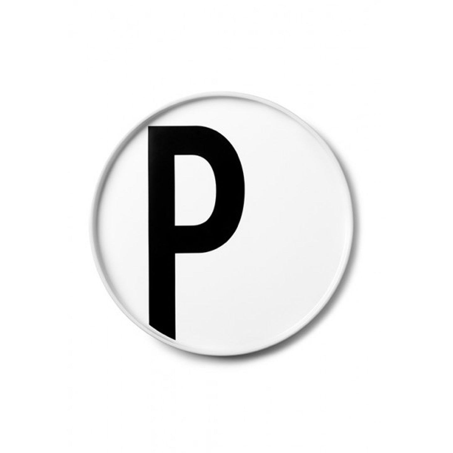 Design Letters P Tallerken, Hvit
