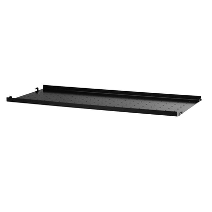 String metallhylleplate lav kant, 78x30 cm. 1-pakk, Sort. Bestillingsvare.