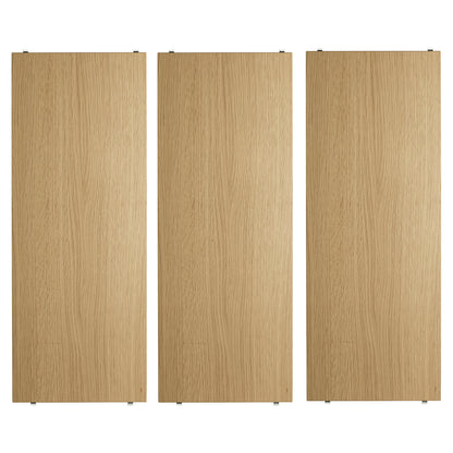 String Hylleplater 78x30 cm. 3-pakk, Eik. Bestillingsvare.