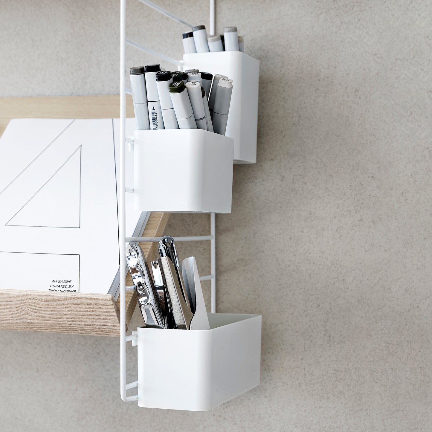 String+ Organizers 3-pakk, Hvit. Bestillingsvare.