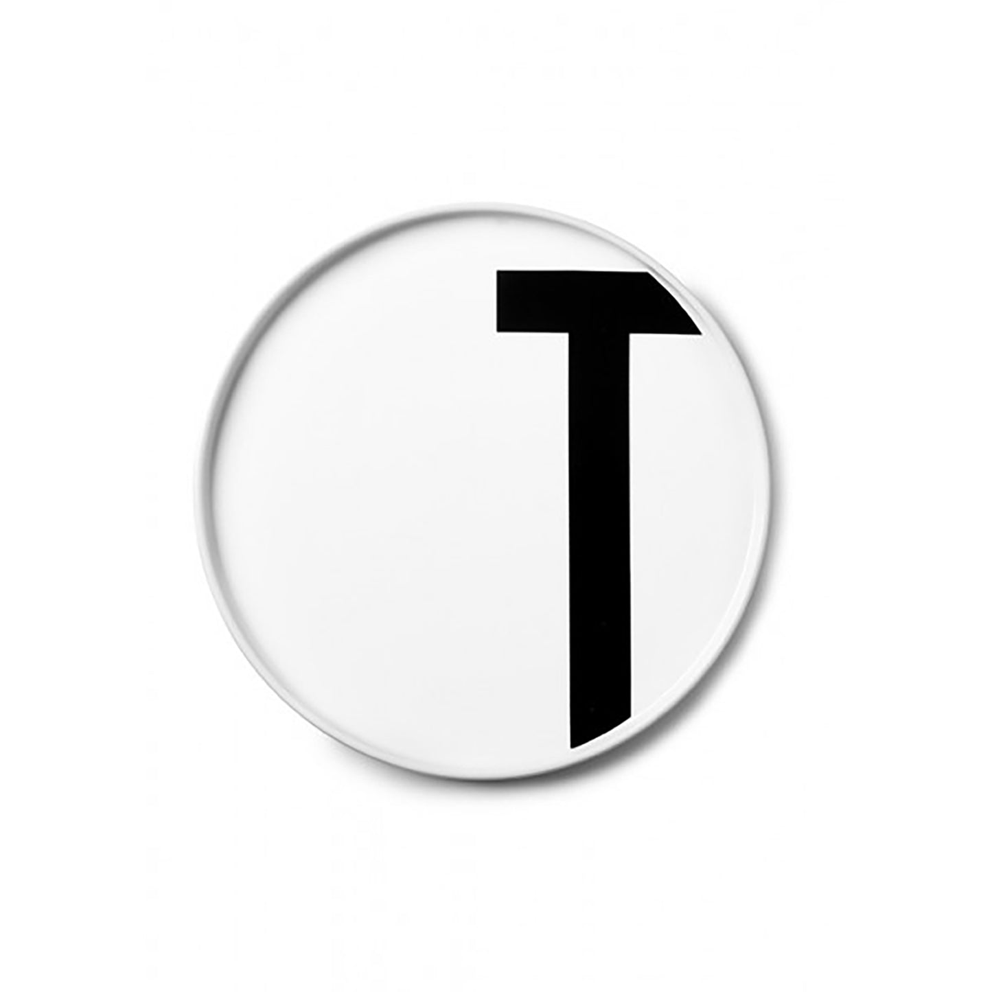 Design Letters T Tallerken, Hvit