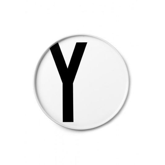 Design Letters Y Tallerken, Hvit